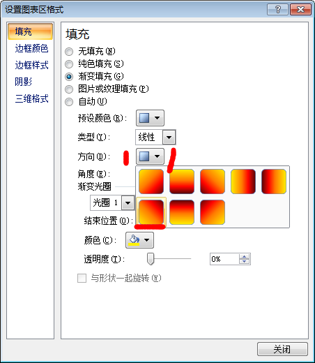 excel中設置圖表區格式