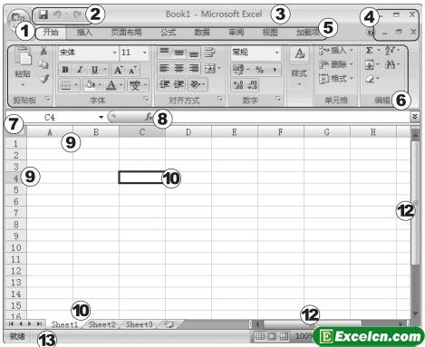 Excel2007整个的工作界面
