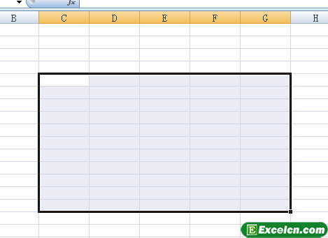 選擇連續的多個Excel單元格