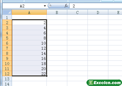 在Excel2007中定义填充序列的类型