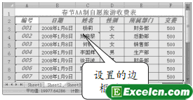 給Excel2007單元格添加打印邊框