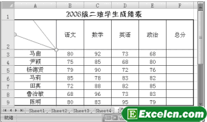 绘制Excel2007斜线
