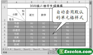 Excel2007的样式