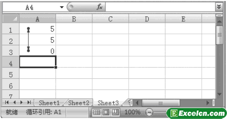 Excel2007的循环引用计算结果
