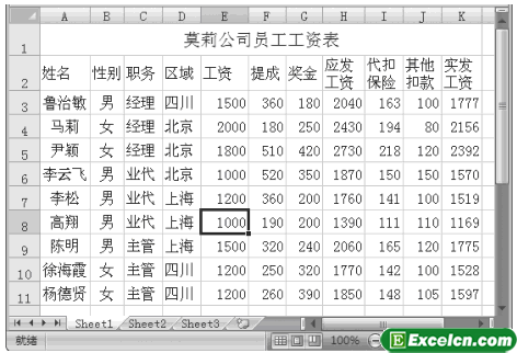 Excel2007中删除分类汇总