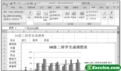 设置Excel2007中趋势线